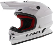 LS2 MX456 Light EVO Crosshelm - Single Mono Glans Wit - Maat S