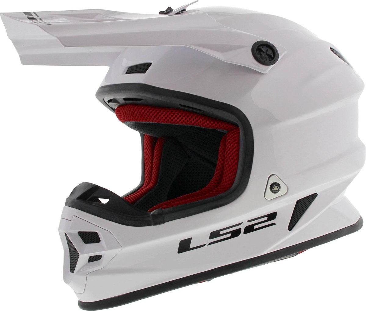 LS2 MX456 Light EVO Crosshelm - Single Mono Glans Wit - Maat S