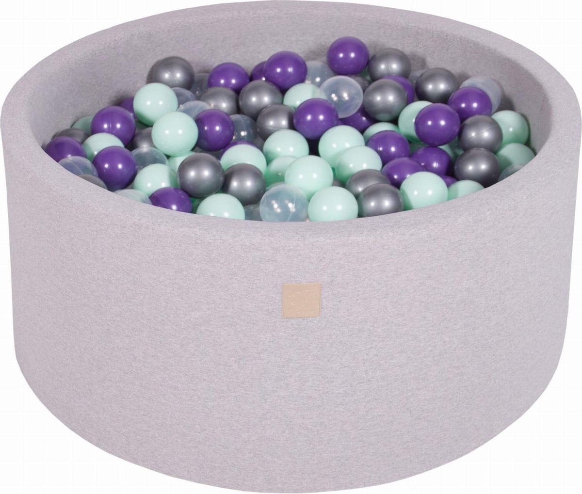 Ronde Ballenbak set incl 300 ballen 90x40cm - Licht Grijs: Mint