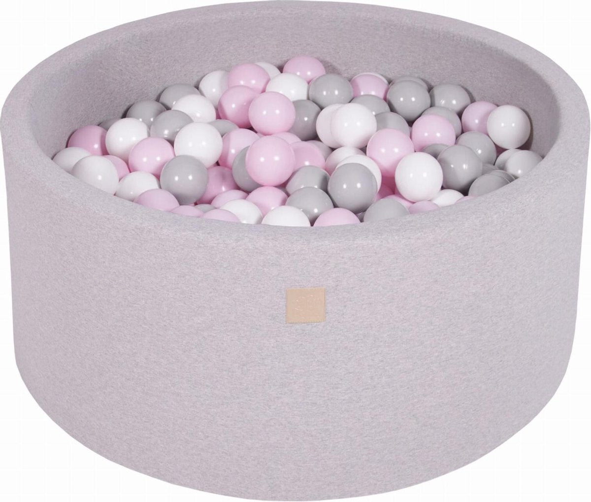 Ronde Ballenbak set incl 300 ballen 90x40cm - Licht Grijs: Grijs