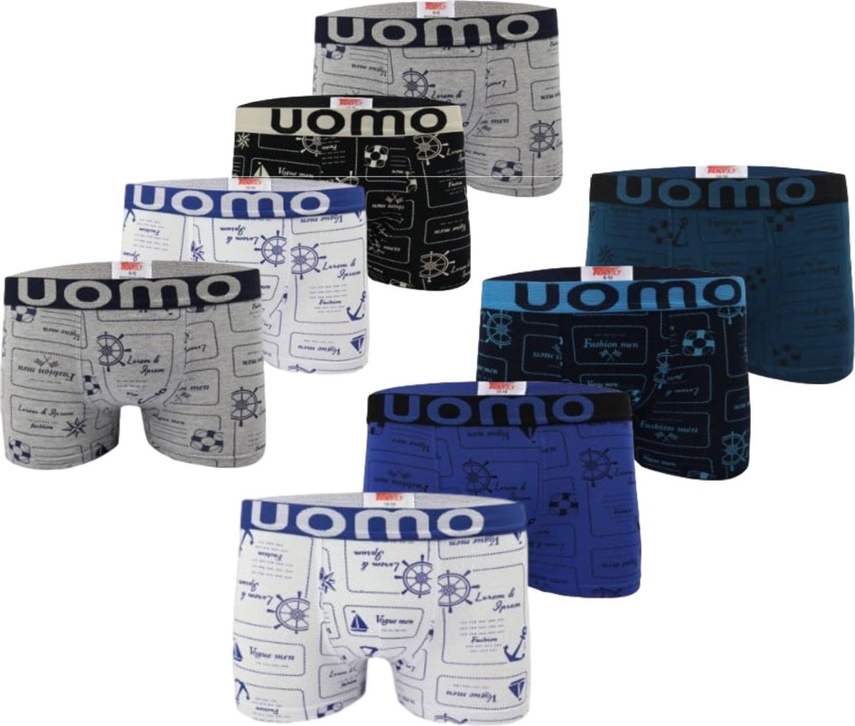 Jongens ondergoed 1685 – Katoenen boxershort voor kinderen - Onderbroek 8 PACK 164/170