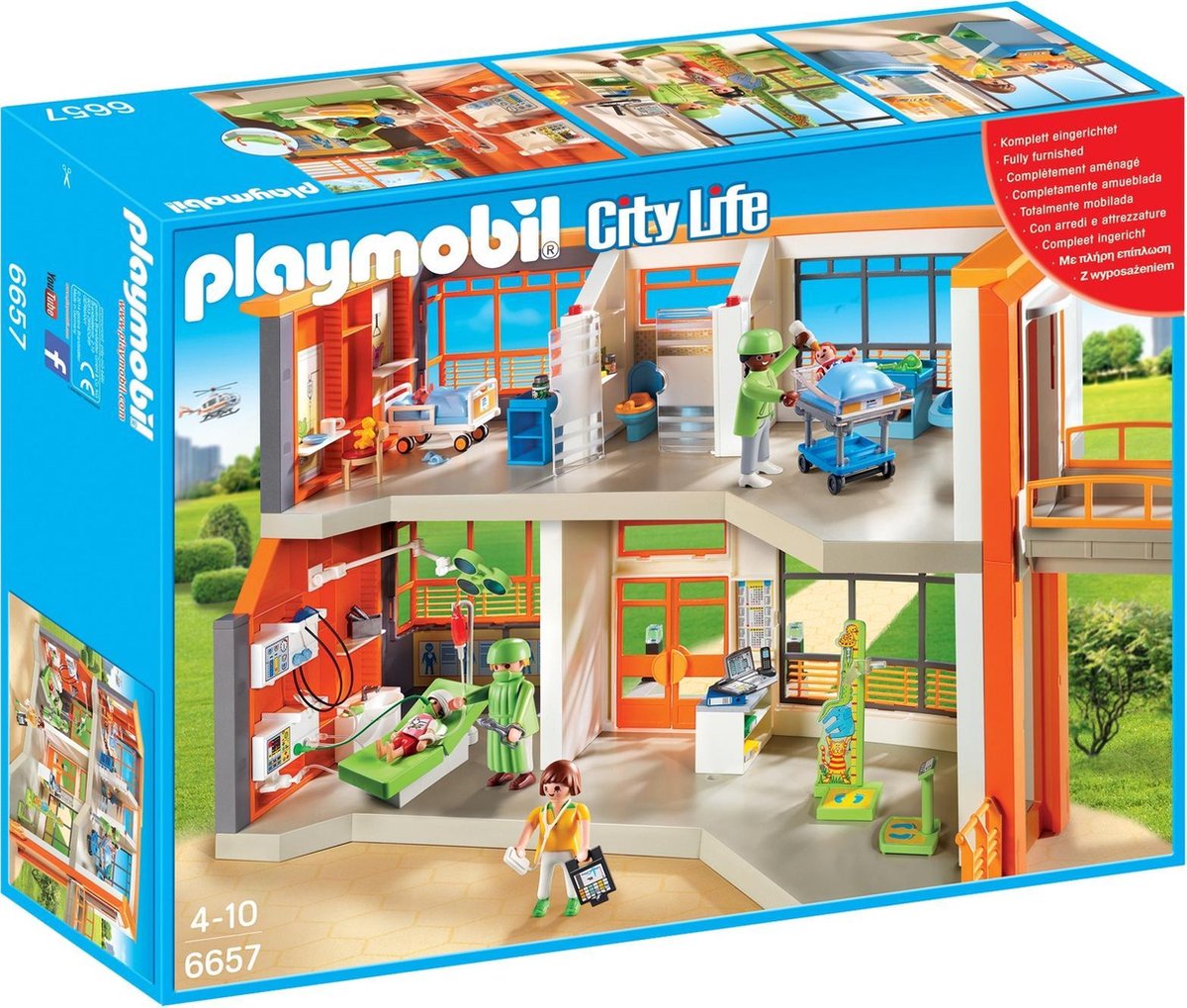 Playmobil Compleet ingericht kinderziekenhuis - 6657