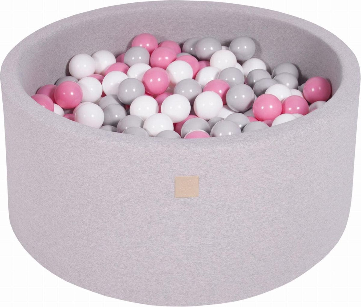MeowBaby® Ronde Ballenbak set incl 300 ballen 90x30cm - Licht Grijs: Grijs