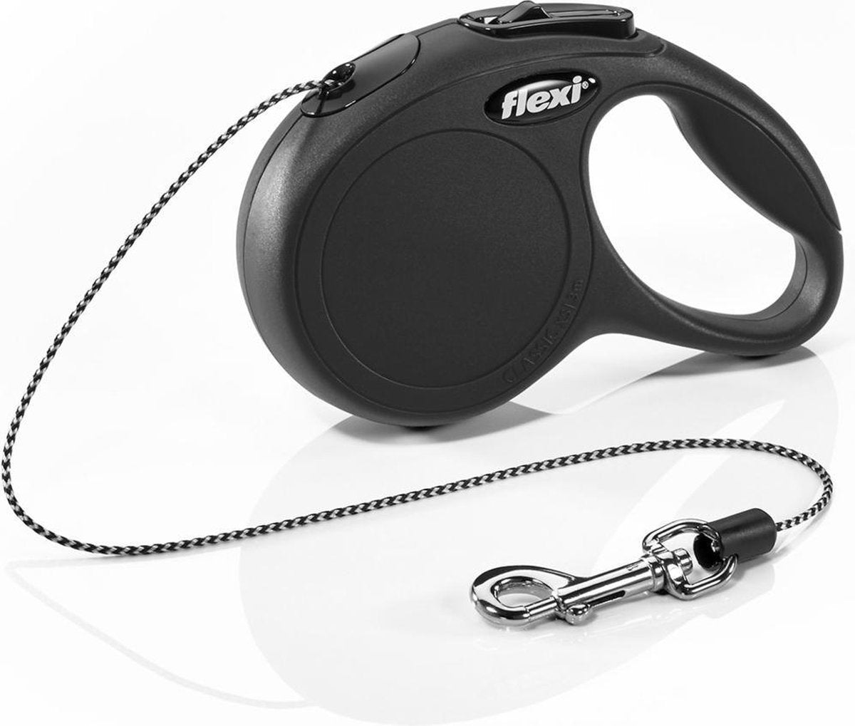 Flexi New Classic Koord - Hondenriem - Zwart - XS - 3 m - (<8 kg)