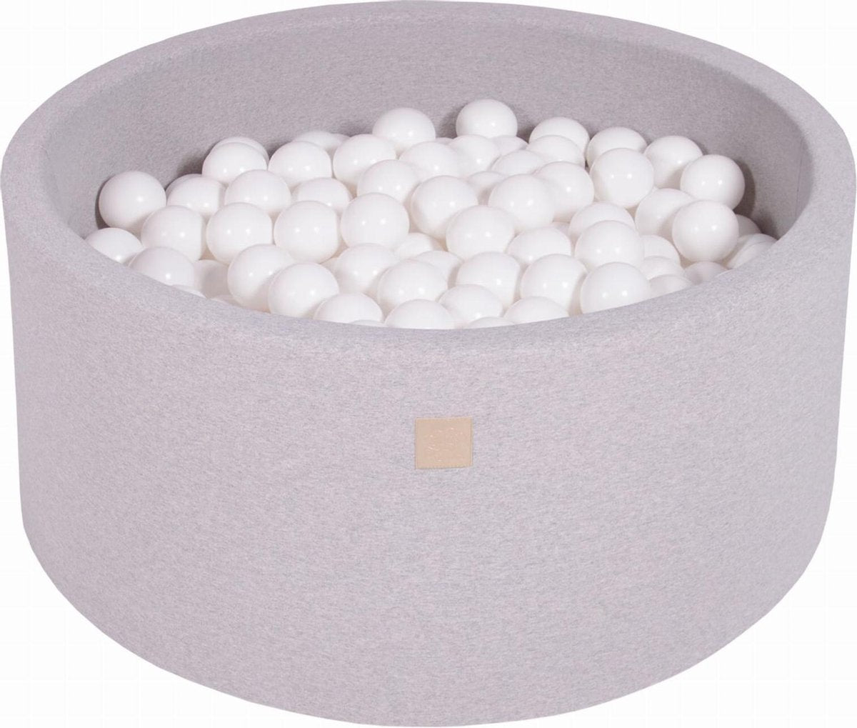 Ronde Ballenbak set incl 300 ballen 90x40cm - Licht Grijs: All Wit