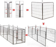 Puppyren 8 hoekig 640cm omtrek.  80 cm hoog. - grijs hamerslag