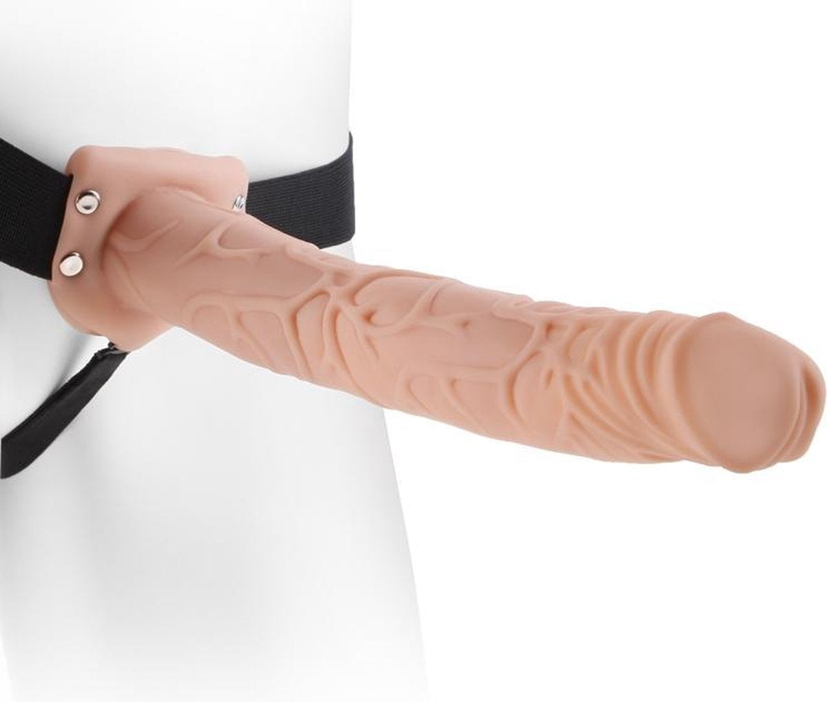 Hollow Strap-On - 11 Inch - Skin - Strap On Dildos -
