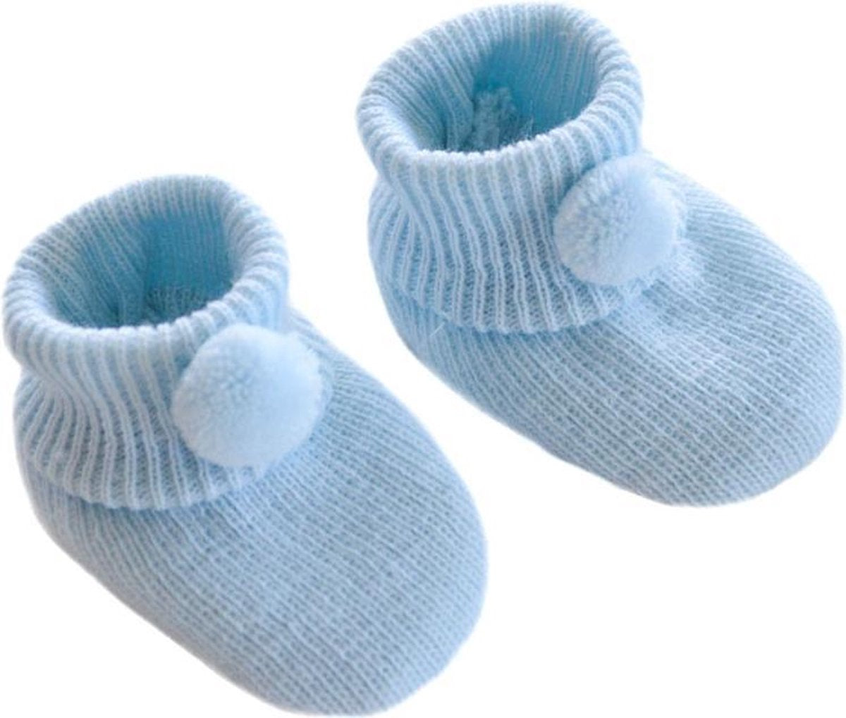 Soft Touch Babyslofjes Pompom 0-3 Maanden Jongens Blauw