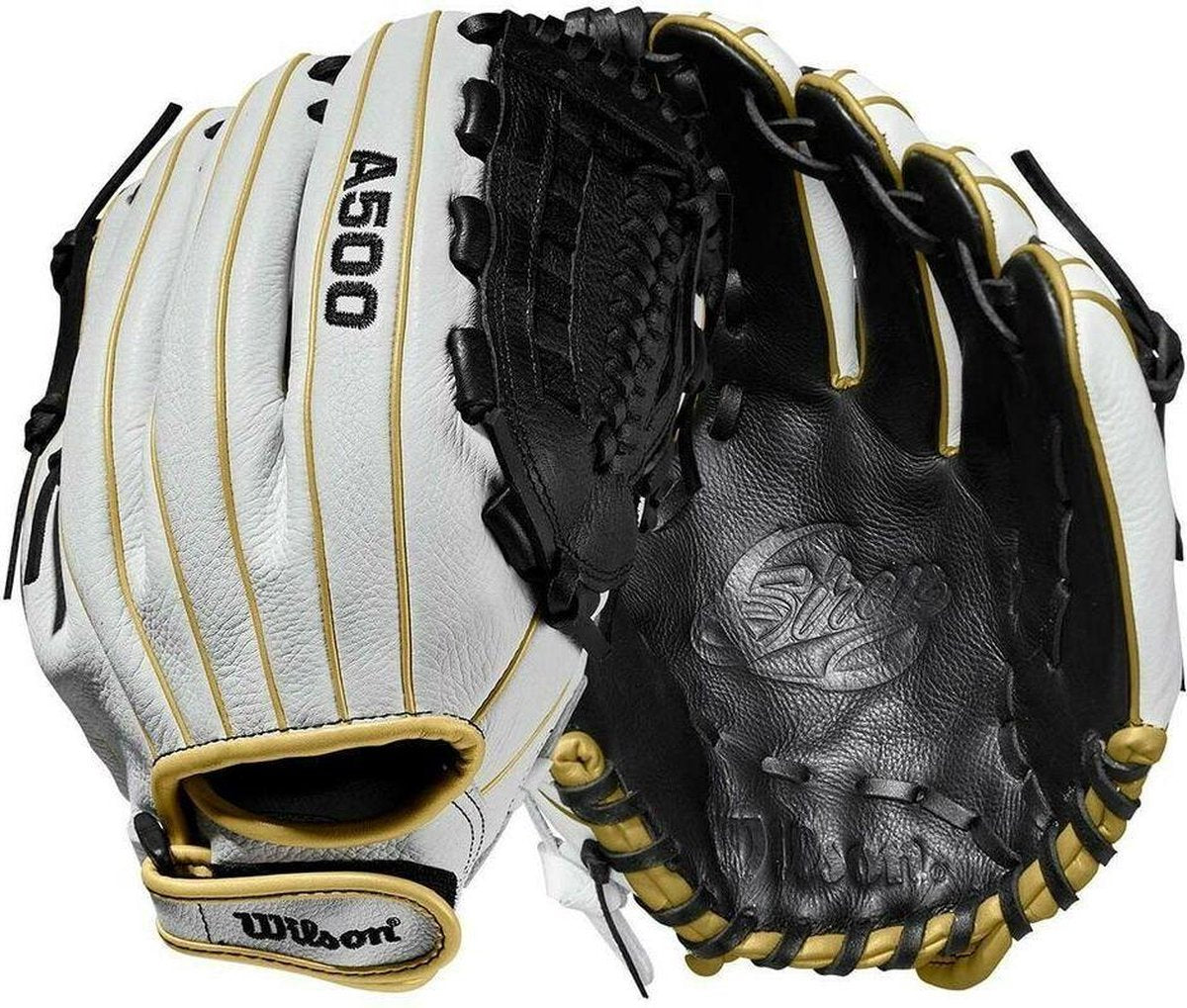 Wilson - Honkbal - MLB - Softbal Handschoen - A500 - Siren Fastpitch - Zwart/Wit - 11
