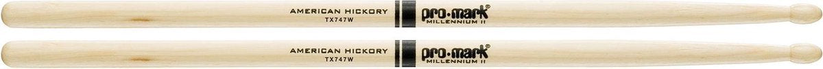 ProMark TX747W Hickory 747 Rock Wood Tip drumstokken