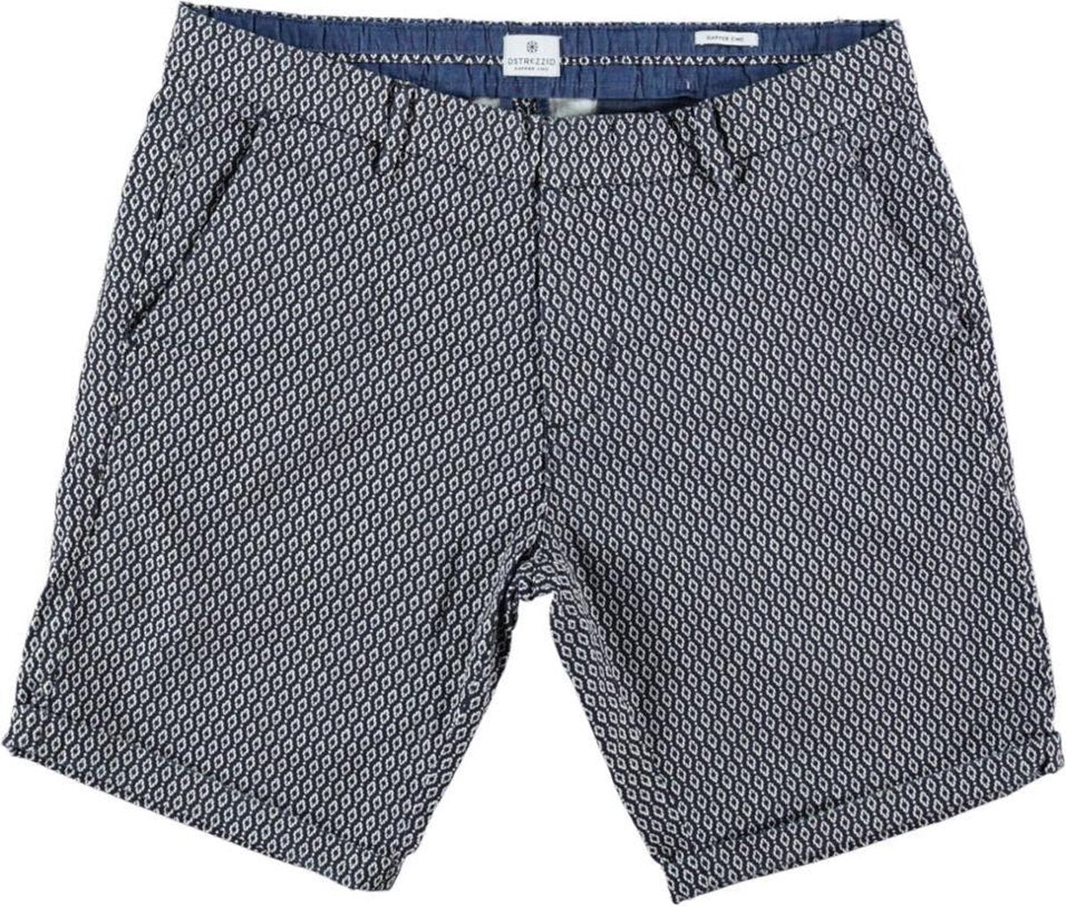 Dstrezzed blauw slim fit chino stretch short - Maat W28