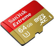 Sandisk Extreme micro SDHC 64GB +SD AD. 60MB Class 10 U3