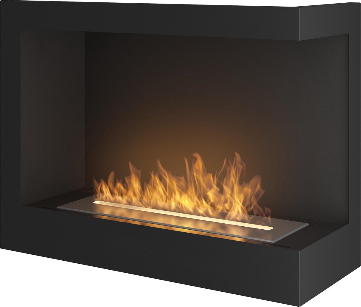 Infire - bio-ethanol  haard  Hoek rechts - inbouw sfeerhaard  - 60x45cm.