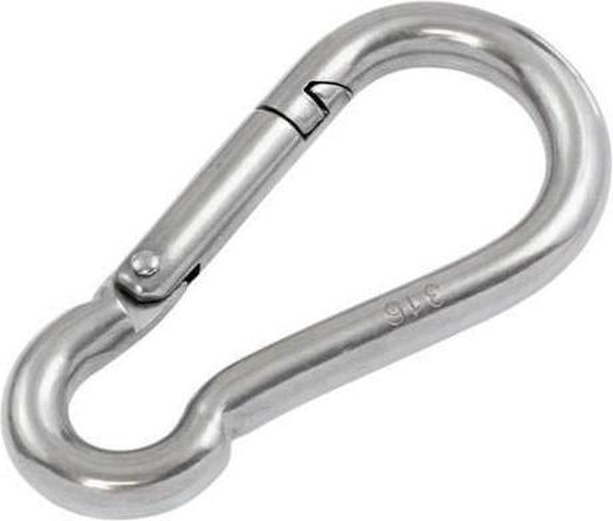 Karabijnhaak - 100 mm - RVS - 5 stuks