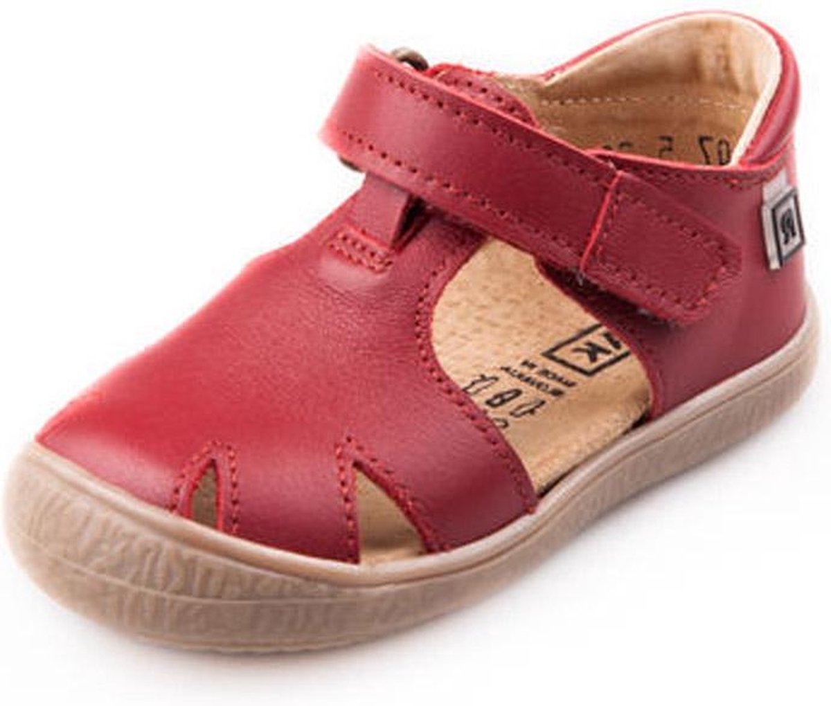 Donker rode leren meisjes/jongens sandalen - maat 24