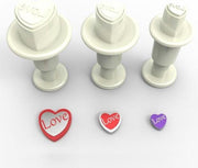 Dekofee Mini Uitstekers Hartjes Love set/3