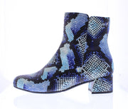 Verhulst Lisa laarsje wijdte H 8440 - 69 - 78_3002 Blauw python maat 7