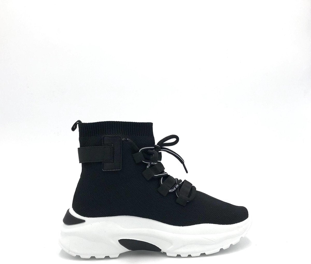 SNEAKER BEAU BLACK - Maat 39 - Hoge sneaker - Zwart