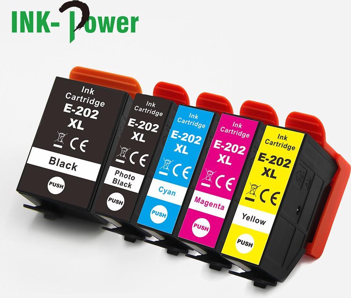 Inktcartridges voor Epson 202 / 202XL | Multipack van 5 cartridges voor Expression Premium XP 6000 - XP 6005 - XP 6100 - XP 6105