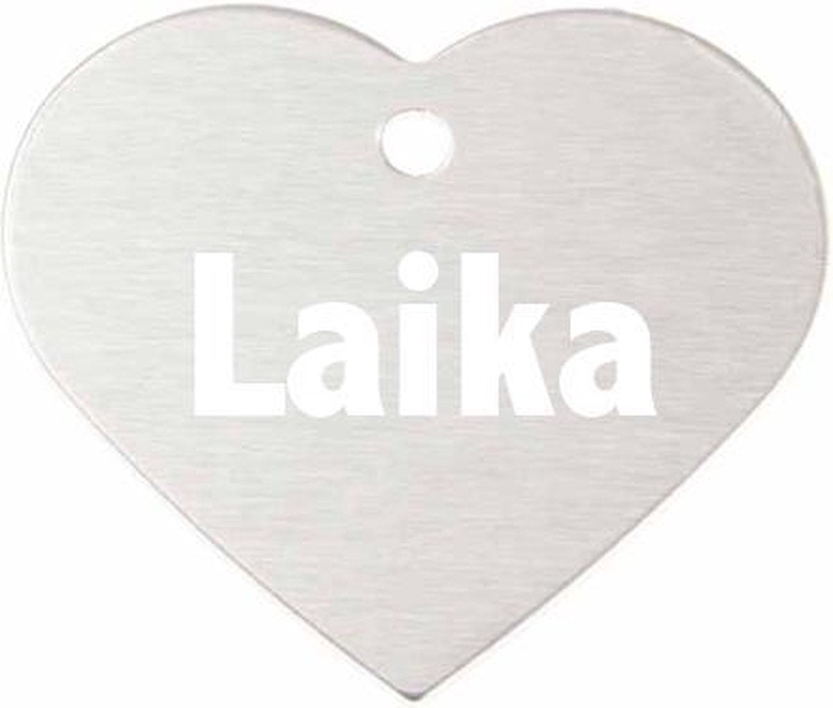 Hondenpenning Hartje groot zilver  | 38x33mm. | Hondenpenning inclusief graveren | Hondenpenning met naam | Dierenpenning | Alle Penningen Gratis Verzending!
