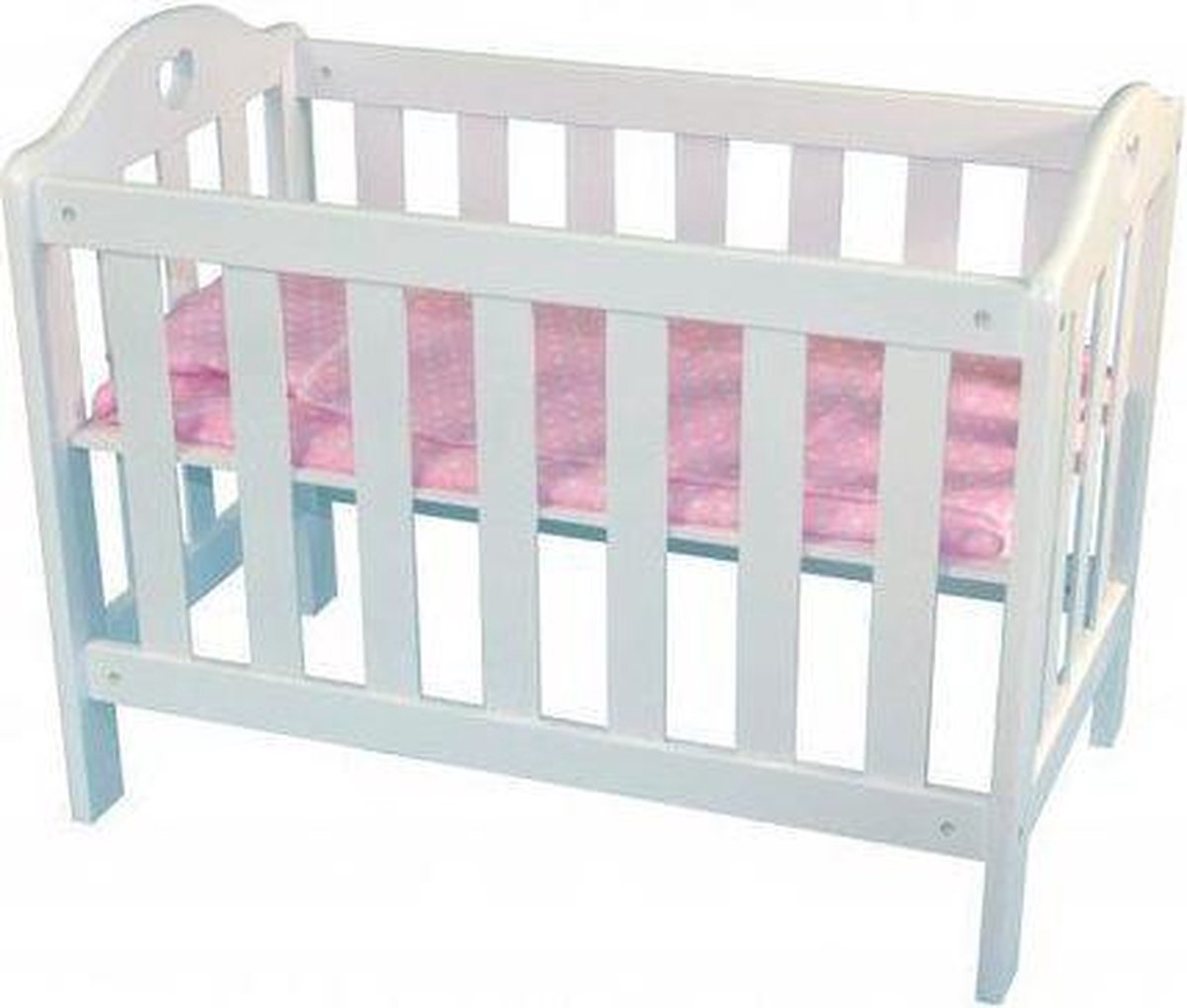 Angel toys Houten poppenbed verstelbaar wit
