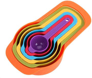 BOTC Maatbeker - 6 Stks set Keuken Maatbeker - Regenboog Kleur Stapelbaar Combinatie Maatbeker Gereedschap - 6 Stuk Keuken Accessoires Gereedschap