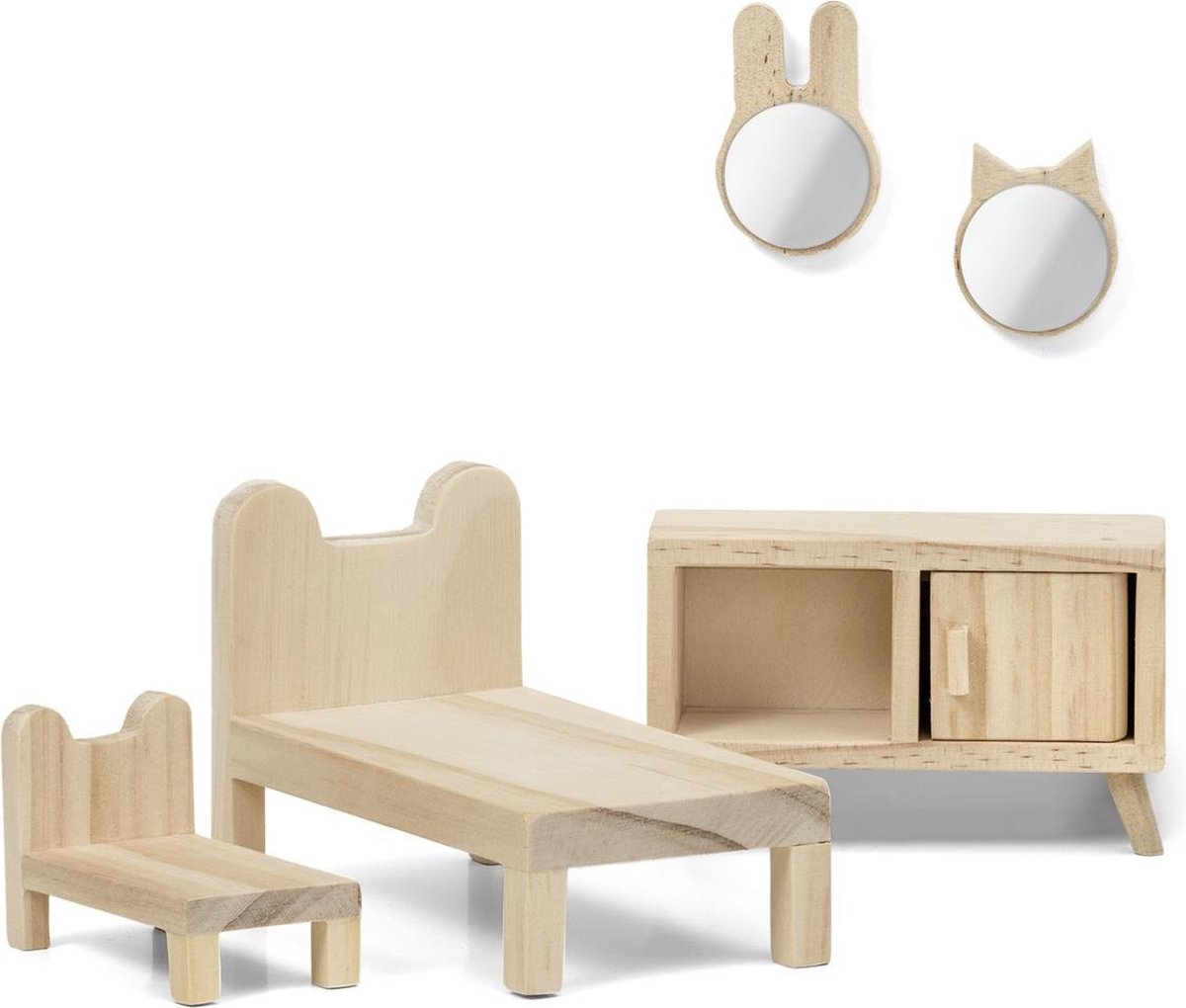 Lundby poppenhuis Houten poppenhuismeubels DIY - slaapkamer
