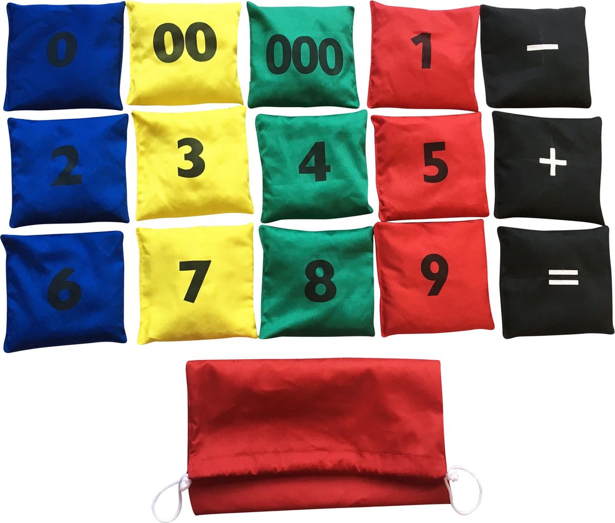 Pittenzakjes set met nummers | 15 stuks | Pittenzak | Werpzakken set van 15