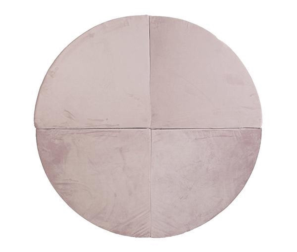 Misioo Speelmat - Rond -  Velvet Lila - Speelmat baby - Speelmat foam - Luxe speelmat - Luxe kindermat peuter