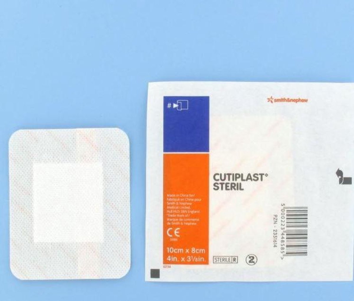 Cutiplast steriel Wondverband Grote Pleister voor wonden _ Eilandpleisters – 10 x 8 cm – 20 stuks_ zonder latex