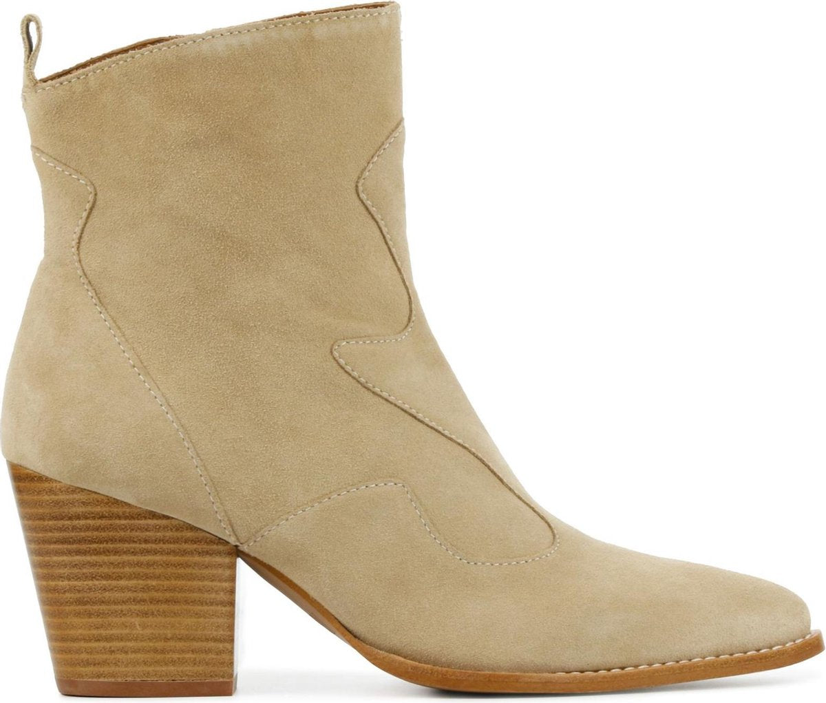 Toral Vrouwen Suède  Cowboylaarzen / Laarzen / Damesschoenen 12519 sue - Beige - maat 41