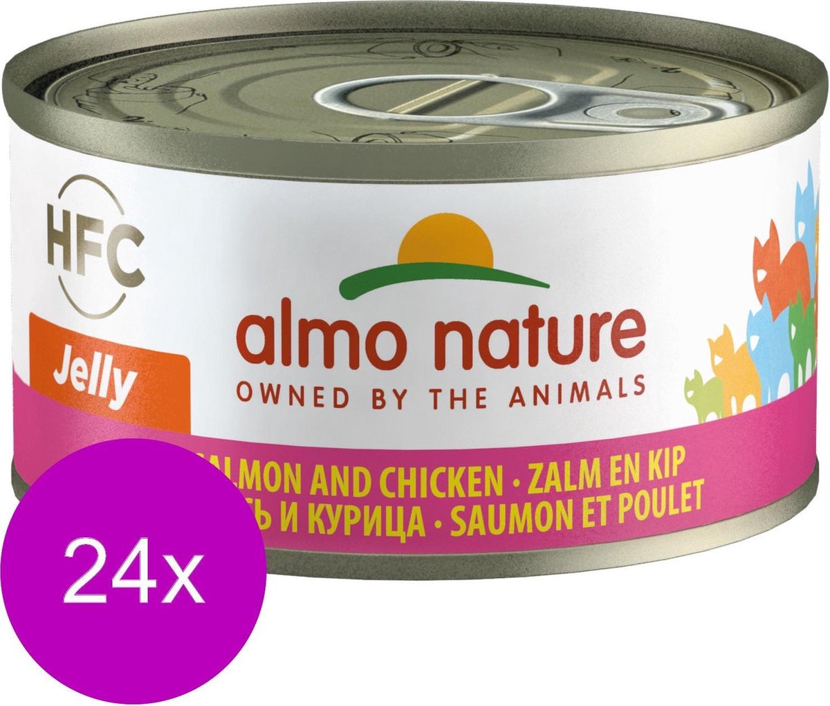 Almo Nature  Natvoer Katten - HFC Jelly - Zalm & Kip 24 x 70g