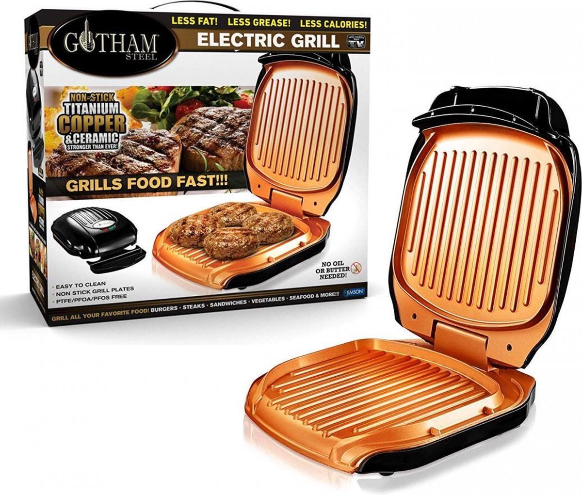 Gotham Steel Low Fat Grill - Elektrische Grillplaat