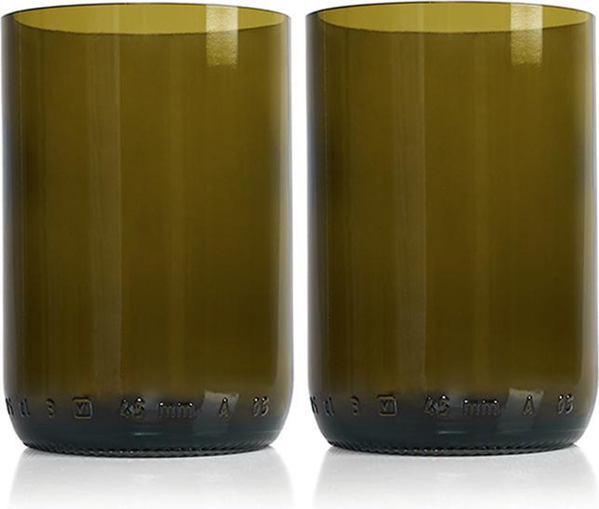 Rebottled Tumbler Drinkglas - Duurzaam - Bruin - 2 Stuks - 330 ml