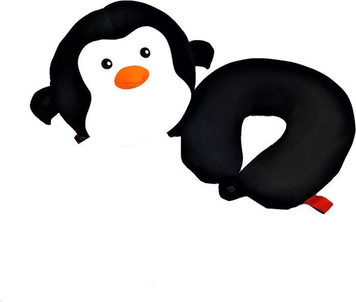 Cuddlebug U-shape Kussen 2-in-1 | Pinguïn | Reizen/Relaxen