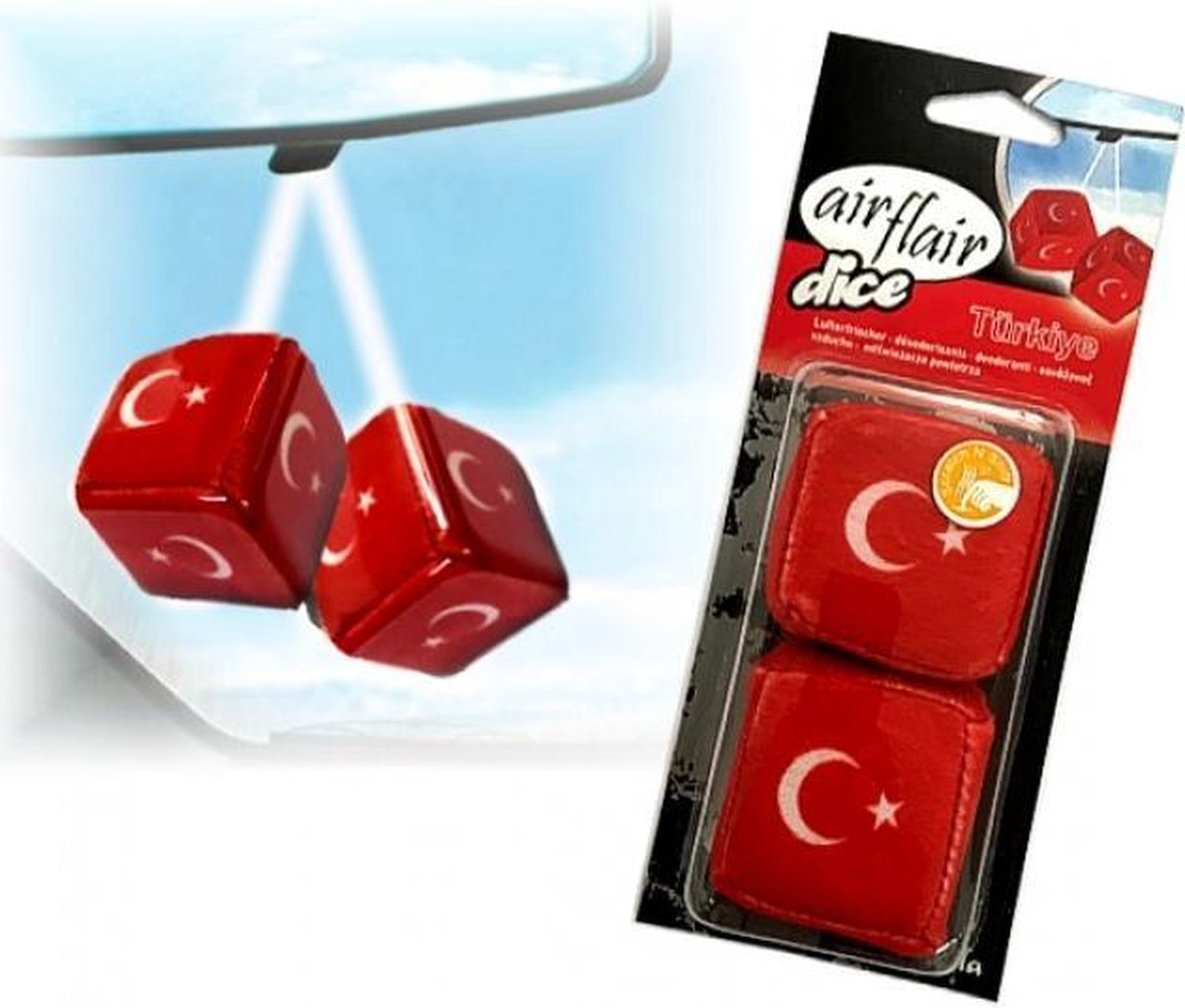 Air flair auto luchtverfrisser dobbelsteen Turkije