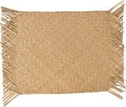 12x Beige/naturel gevlochten placemat 30 x 45 cm rechthoek