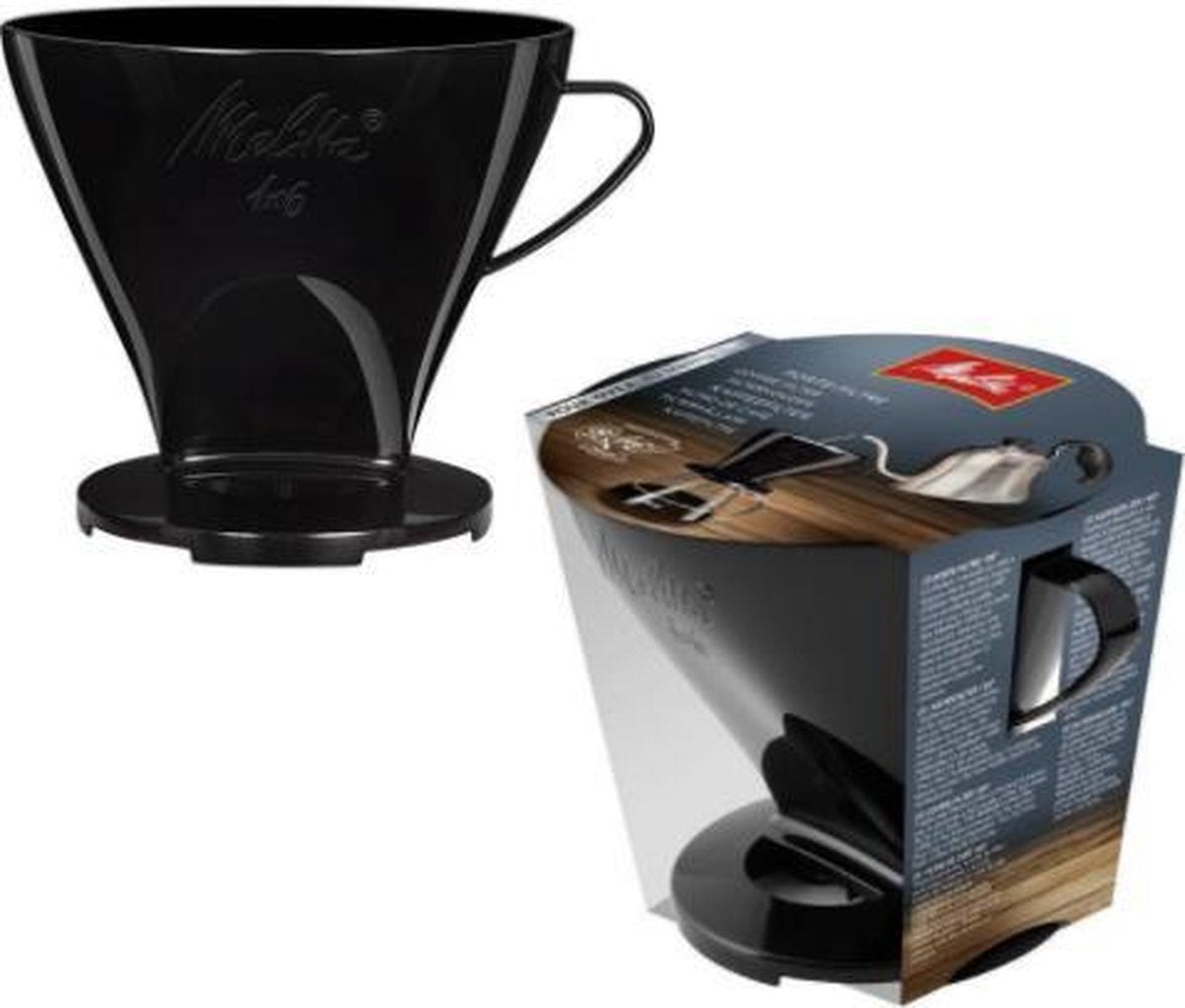 Melitta filter opzetfilter - 2 stuks -  filter 1X6 zwart origineel koffiefilter