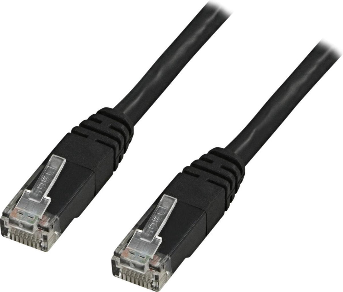 DELTACO S10-TP Cat5e UTP Netwerkkabel - Zwart - 10 meter