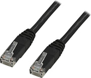DELTACO S10-TP Cat5e UTP Netwerkkabel - Zwart - 10 meter