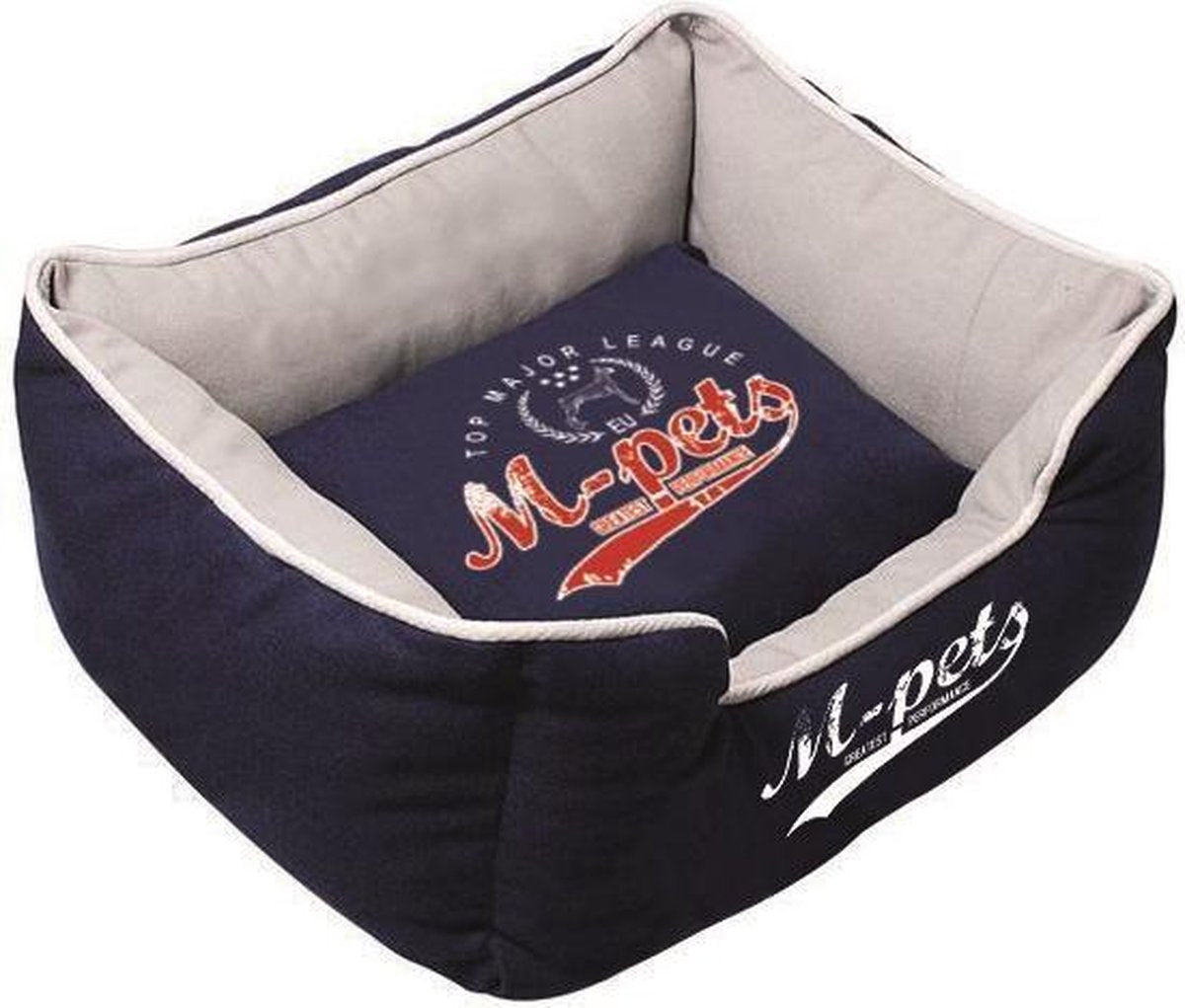 M-pets Hondenmand Dublin 55 X 45 X 23 Cm Katoen Blauw/grijs