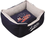 M-pets Hondenmand Dublin 55 X 45 X 23 Cm Katoen Blauw/grijs