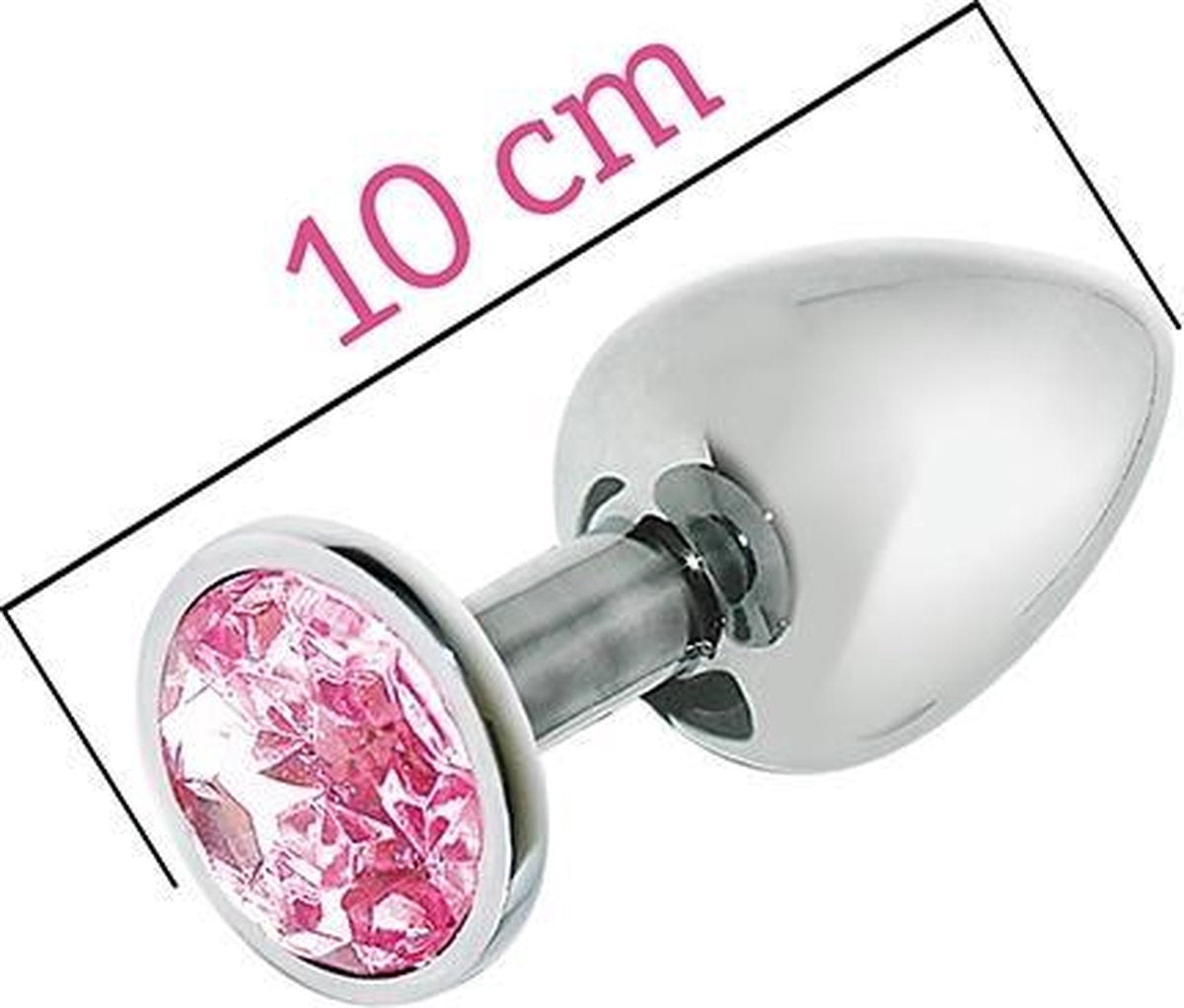 MAI No.74 METAL PLUG WITH STONE L SILVER