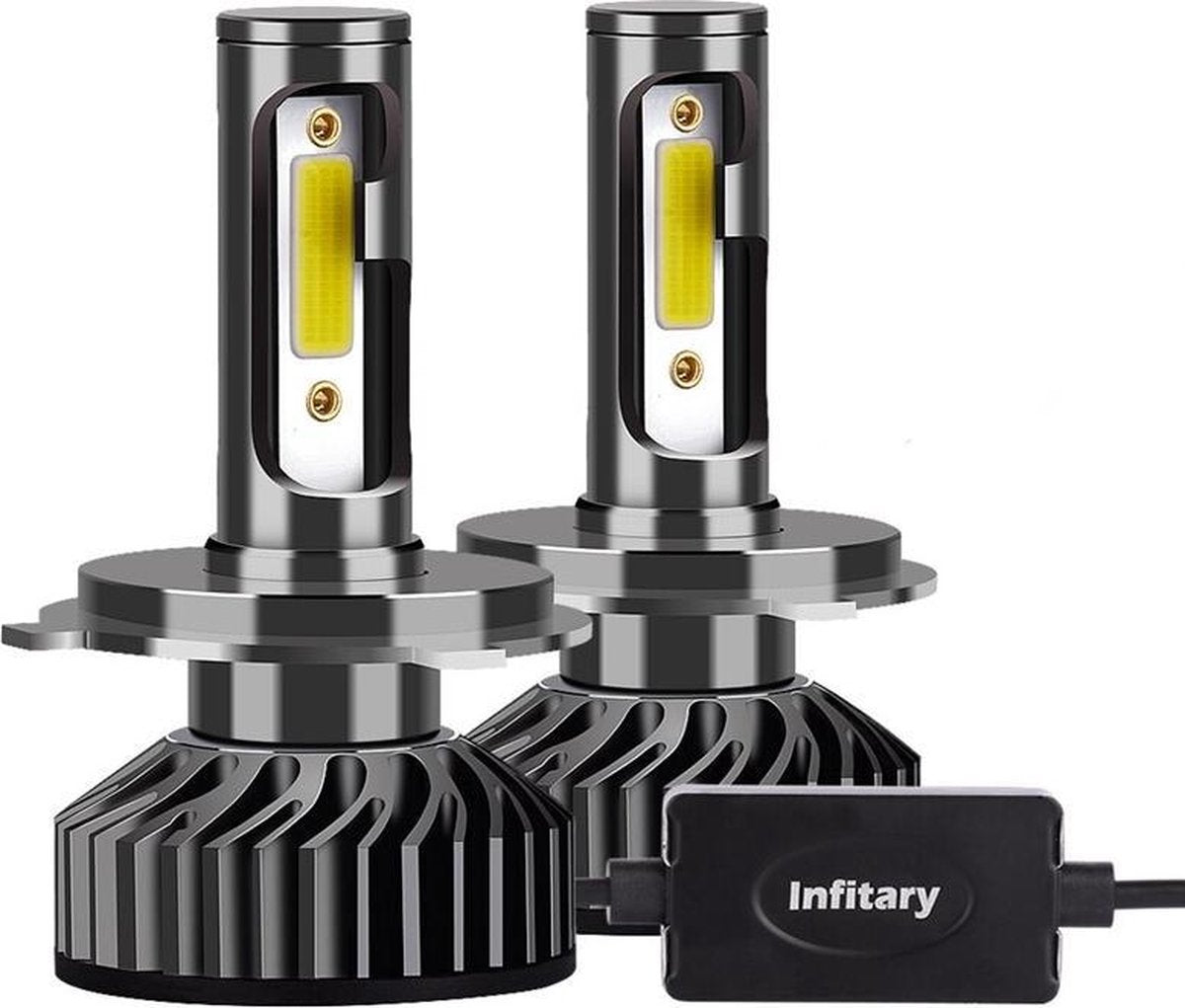 H13 LED Lampen 16000 Lumen HIGH  LOW   (Set 2 stuks) - CANbus Helder Wit 6500K | 80W | EMC COB | Anti storing | Dimlicht | Grootlicht & Mistlicht | Auto | Motor | Scooter Koplampen | Lamp | Autolamp | Autolampen | Car licht | / 6000k