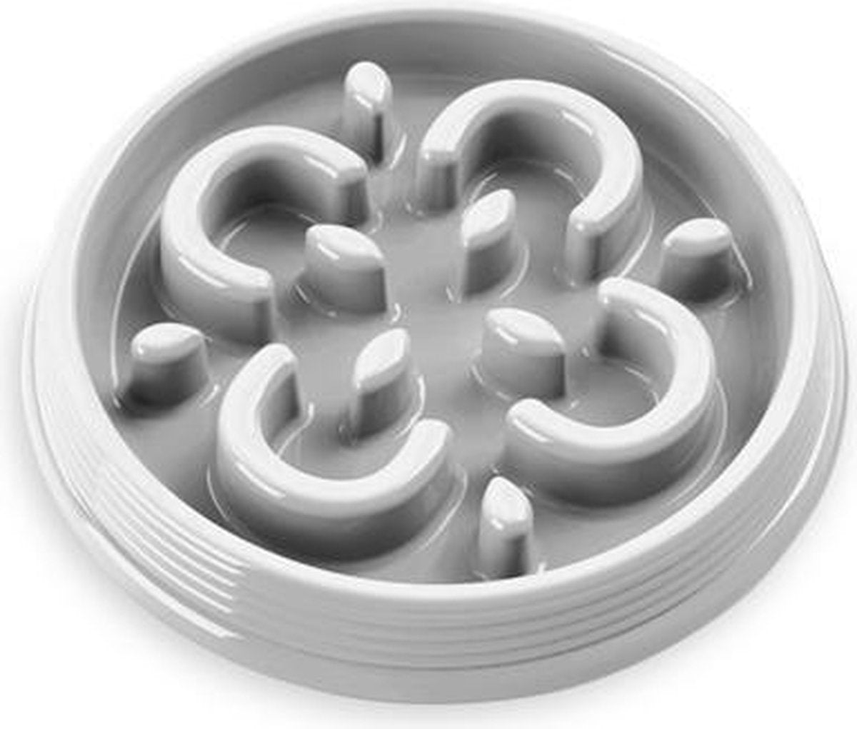 Tarhong anti schrok voerbak slow chow wit - 18x18x3 cm 230 ml - 1 stuks