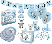 Tib Feestpakket It's A Boy Papier Blauw 53-delig