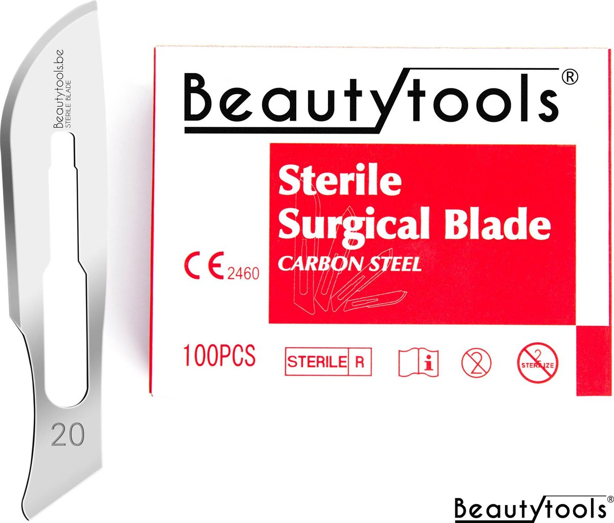 Scalpels - Pedicure / Bistouri messen - NR. 20 (100 Stuks - individueel/steriel verpakt) - (BP-0683)