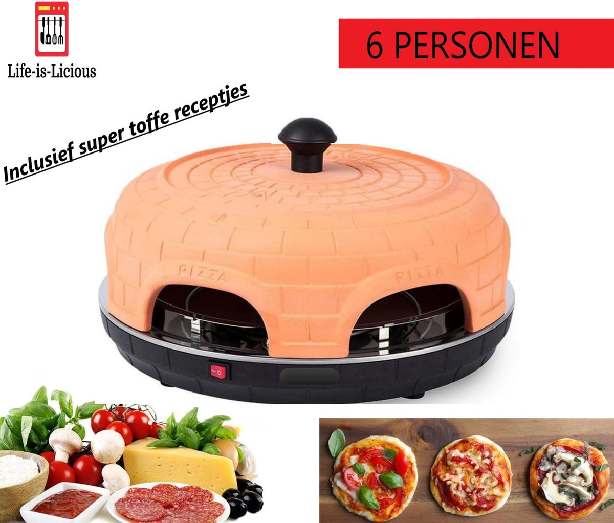 Life is Licious Pizzarette - Pizzaoven - 6 personen - PREMIUM No. 1