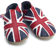 babyslofjes union jack navy red Maat: L (142 cm)