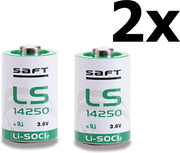 2 Stuks - SAFT LS14250 / 1/2AA Lithium batterij 3.6V